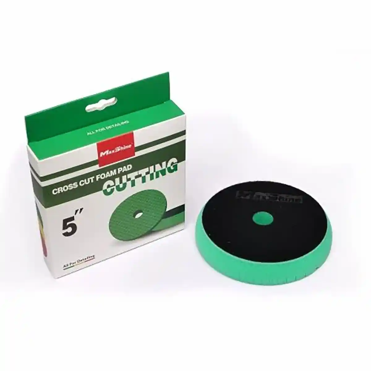Cross Cut Foam Pad and Green Cutting and 5 Inch for Heavy-Duty Paint Correction